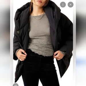 Free People Cozy Cloud Puffer Black Puffer Jacket NWT Large